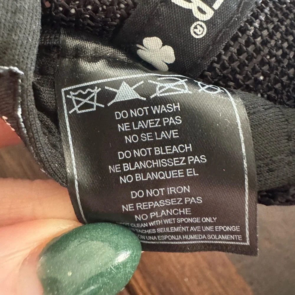 Mens Black Clover Gray and Black Trucker Hat - Picture 10 of 12